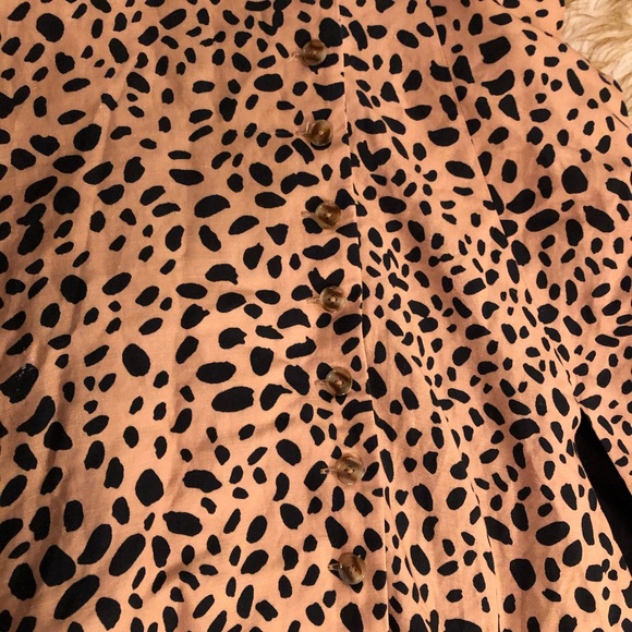 NWT Fame and Partners puff sleeve midi dress - Picture 3 of 10